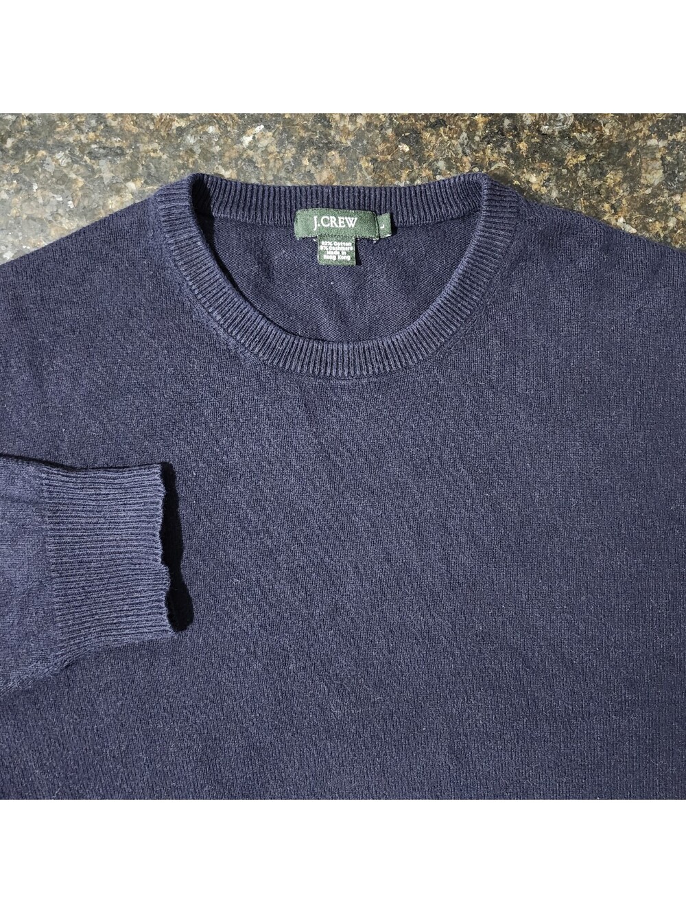 J Crew Cashmere Blend Knit Sweater Pullover Golf Preppy Classic Mens Large